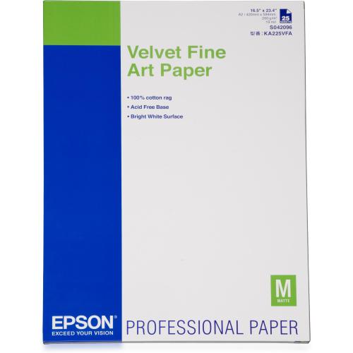 VELVET FINE ART PAPER A2 25FG