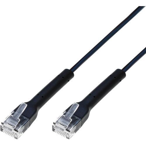 Cavo Slim Patch di Rete Pieghevole in Rame Cat.6A U/UTP 0,5m Nero