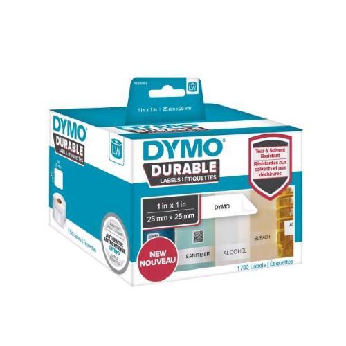 DYMO DURABLE CONF 1700 ETICHETTE ADESIVE IN POLIESTERE 25X25 mm BIANCO