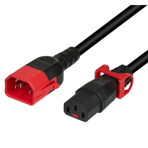 Cavo Prolunga Dual-Lock C14 180&deg; a C13 180&deg; 1,5m