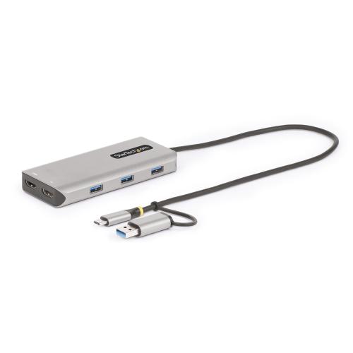 ADATTATORE MULTIPORTA USB-C E USB-A 2X HDMI 4K HUB USB-A