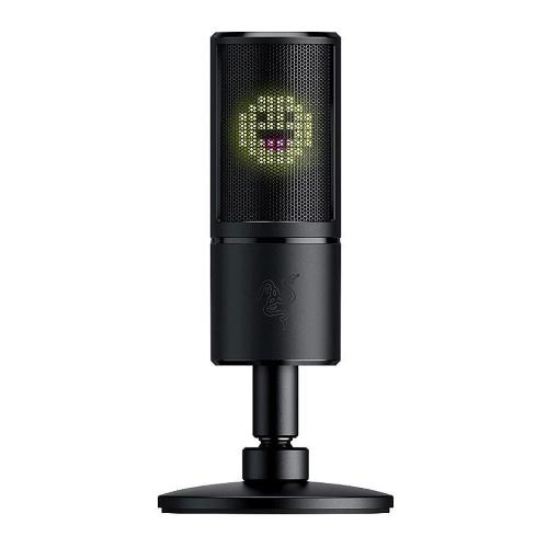 RAZER SEIREN EMOTE MICROFONO A CONDENSATORE USB PER LO STREAMING CON AMMORTIZZATORE DI SHOCK INTEGRATO SUPER MODELLO DI REGISTRAZIONE E RAZER CHROMA LED MATRIX NERO