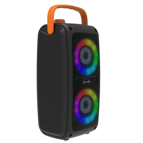 CELLY KIDSPARTYRGB CASSA WIRELESS RGB LIGHT 10 W + MICROFONO FUNZIONE KARAOKE NERO