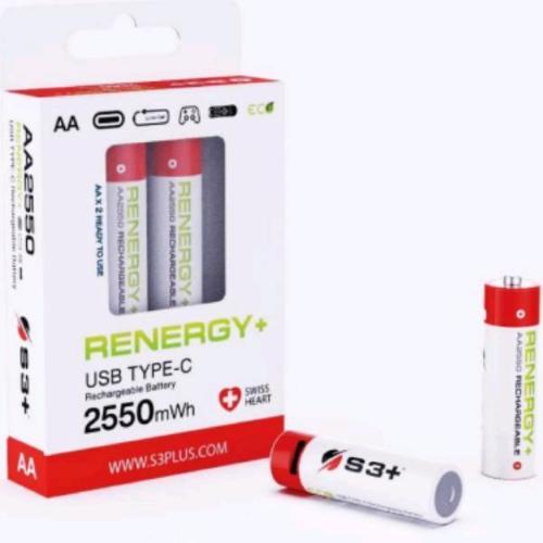 S3+ RENERGY+ BATTERIE RICARICABILI LI-ION AL LITIO AA 2550MWH (2PZ)