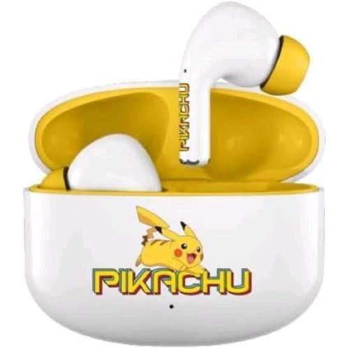 OTL POKEMON PIKACHU RETRO CORE EARPODS TWS CUFFIE BLUETOOTH CON CUSTODIA DI RICARICA