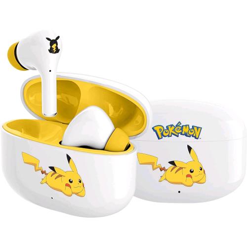 OTL POKEMON PIKACHU YELLOW WHITE CORE TWS CUFFIE BLUETOOTH CON CUSTODIA DI RICARICA