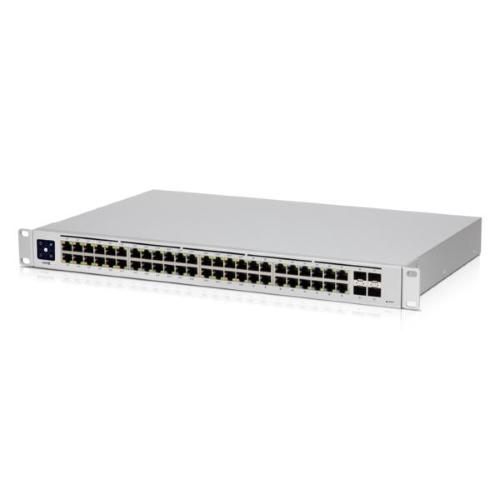 UBIQUITI USW-48-POE-EU SWITCH GESTITO 48 PORTE GIGABIT ETHERNET (10/100/1000) DI CUI 32 PoE 195 W 4 SFP 1GbE MONTABILE A RACK