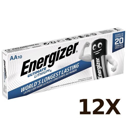 ENERGIZER ULTIMATE LITHIUM LR06 BATTERIE AL LITIO AA STILO CONF 10 Pz.