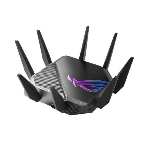 ASUS GT-AXE11000 ROG RAPTURE ROUTER TRI-BAND WI-FI 2.4 GHz/5 GHz/6 GHz PORTA WAN/LAN 2.5G VPN FUSION TRIPLE-LEVEL GAME ACCELERATION 8 ANTENNE BLACK