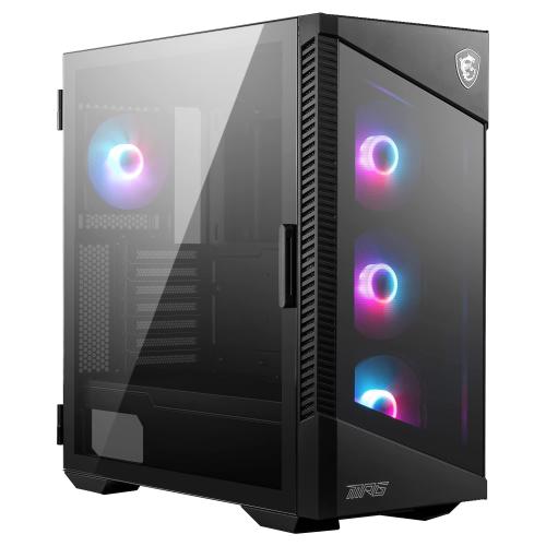 MSI MPG VELOX 100R CASE MID-TOWER GAMING E-ATX ATX MATX MINI-ITX 2xVETRO TEMPERATO 7 SLOT ESPANSIONE 4 VENTOLE ARGB DA 120 MM MYSTIC LIGHT SYNC USB TYPE-C BLACK