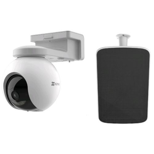 EZVIZ KIT HB8 TELECAMERA MOTORIZZATA DA ESTERNO A BATTERIA RICARICABILE 4Mpx + PANNELLO SOLARE DI ALIMENTAZIONE
