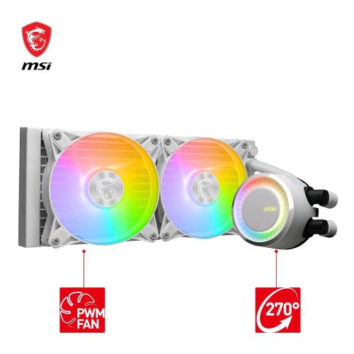 MSI MAG CORELIQUID E240 ARGB WHITE DISSIPATORE A LIQUIDO DUAL FAN