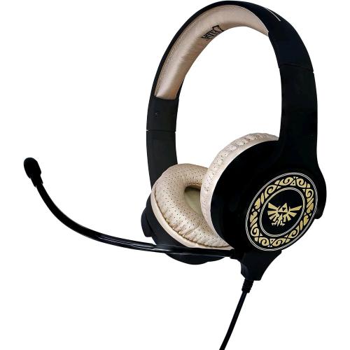 OTL ZELDA STUDY HEADPHONES CUFFIE CON MICROFONO STACCABILE RIDUZIONE DEL RUMORE DI FONDO NERO