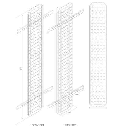 Canala Discesa Cavi per Rack 42U Profondi 800 mm