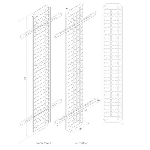Canala Discesa Cavi per Rack 42U Profondi 1000 mm