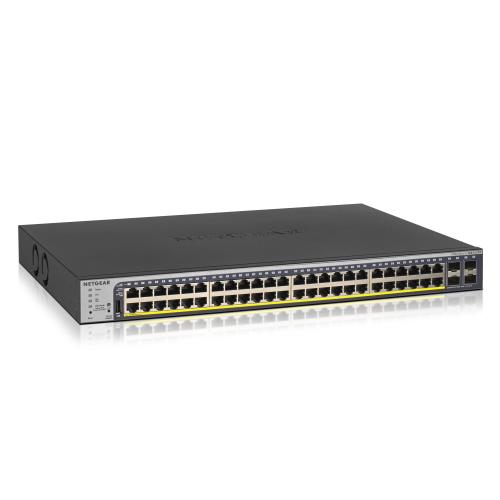 NETGEAR GS752TP-300EUS SWITCH GESTITO 48 PORTE PoE GIGABIT ETHERNET -MANAGED 48 x PoE+ 380W 4x 1G SFP MONTABILE A RACK