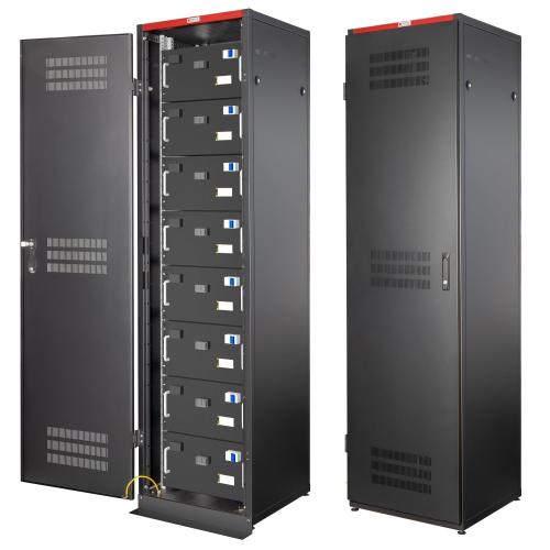 Armadio Rack 19'' 600x600 47U per Batterie Fotovoltaico Nero