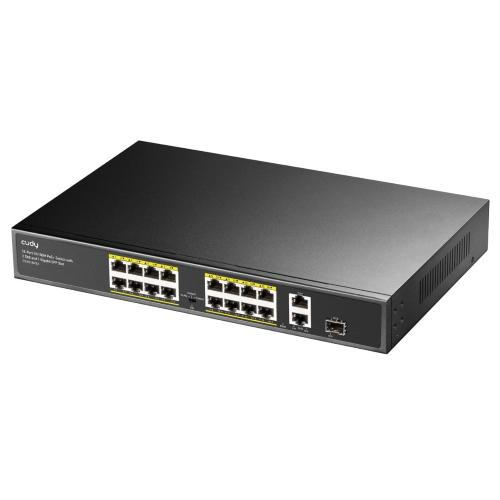 Switch PoE+ 10/100M a 16 Porte con 2GbE e 1 Porta SFP, FS1018PS1