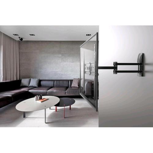 MELICONI FLATSTYLE FDRP600 SUPPORTO TV PARETE A DOPPIO BRACCIO E DOPPIA INCLINAZIONE STAFFA PER TV A SCHERMO PIATTO DA 40" A 82" ATTACCO VESA 300-400-600X400 PORTATA 45 KG NERO