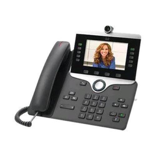 CISCO IP PHONE 8845 TELEFONO VIDEO IP CON VIDEOCAMERA DIGITALE INTERFACCIA BLUETOOTH SIP SDP 5 LINEE ANTRACITE