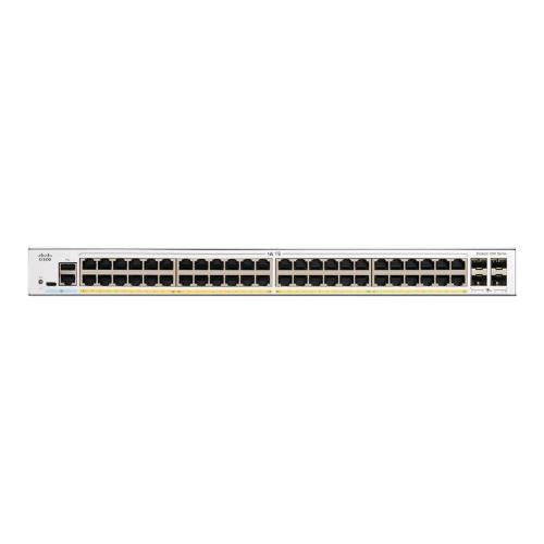 CISCO CATALYST 1200-48P-4X SWITCH GESTITO L3 - 48 x 10/100/1000 (PoE+) + 4 x 10 Gigabit SFP+ - PoE+ (375 W) MONTABILE SU RACK BIANCO