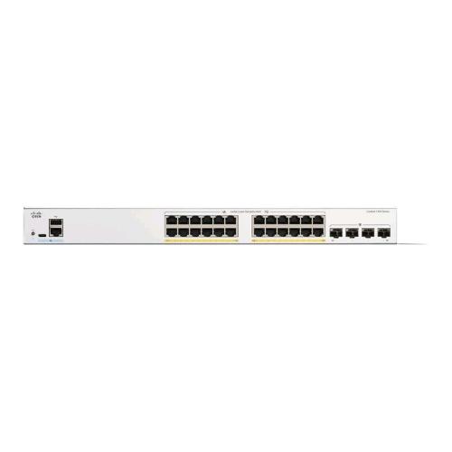 CISCO CATALYST C1200-24P-4G SWITCH GESTITO L3 - 24 x 10/100/1000Base-T + 4 x 10 Gigabit SFP+ PoE+ (195 W) MONTABILE SU RACK BIANCO