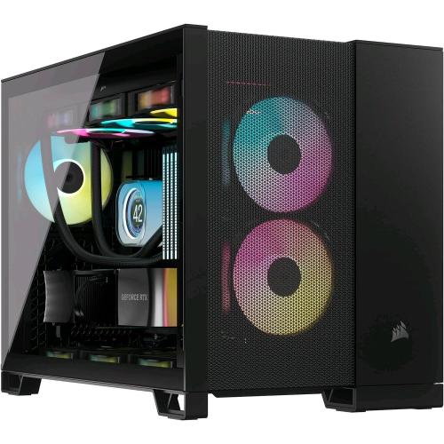CORSAIR 2500D AIRFLOW CASE MDI TOWER Micro-ATX PANNELLO LATERALE IN VETRO TEMPERATO minITX/mATX NERO
