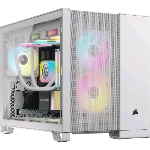 CORSAIR 2500D AIRFLOW CASE MIDI TOWER Micro-ATX PANNELLO LATERALE IN VETRO TEMPERATO minITX/mATX BIANCO