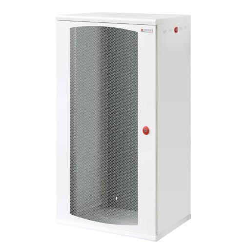 Armadio Rack 19'' a muro 22U sezione unica P 600mm Porta Grigliata Bianco