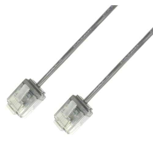 Cavo di rete Patch in Rame Ultra Slim Cat.6 Grigio UTP 3 m
