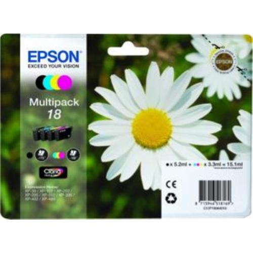 EPSON MULTIPACK 18 4 CARTUCCE NERO+GIALLO+CIANO+MAGENTA