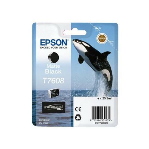 EPSON T7608 CARTUCCIA INK NERO OPACO 25.9 ML ULTRACHROME HD PER SURECOLOR SC-P600