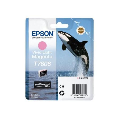 EPSON T7606 CARTUCCIA INCHIOSTRO VIVID LIGHT MAGENTA 25.9 ML PER SureColor SC-P600