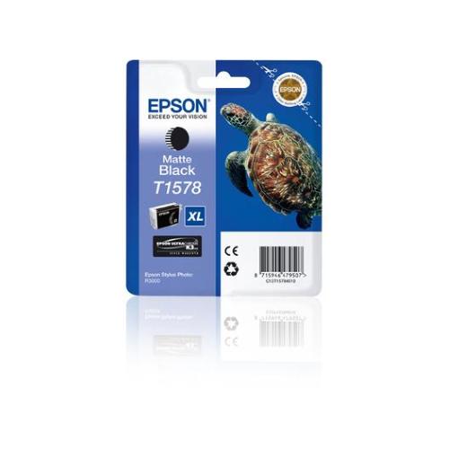 EPSON T1578 XL CARTUCCIA INCHIOSTRO NERO OPACO 25.9 ML PER Stylus Photo R3000