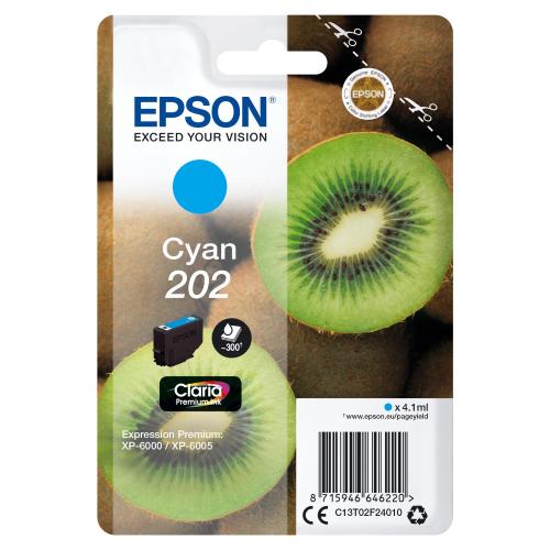 EPSON 202 CARTUCCIA INK 4.1 ML CIANO