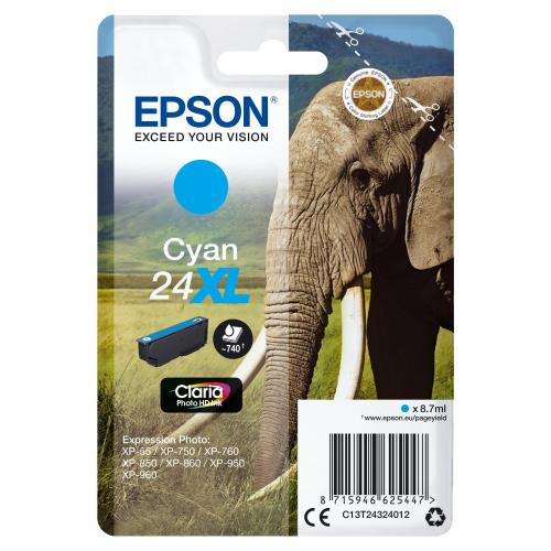 EPSON 24 XL CARTUCCIA INKJET CIANO
