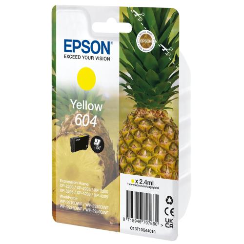 EPSON 604 CARTUCCIA INK GIALLO 2.4 ML BLISTER CON ALLARME PER Expression Home XP-4200; Home Cinema 3200; Stylus Photo 2200