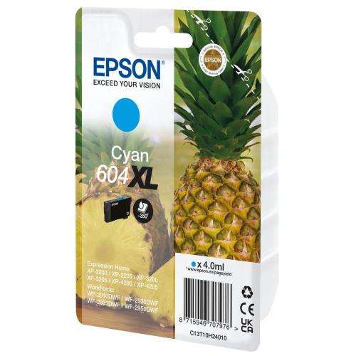EPSON 604XL CARTUCCIA INK CIANO 4 ML BLISTER CON ALLARME PER Expression Home XP-4200; Home Cinema 3200; Stylus Photo 2200