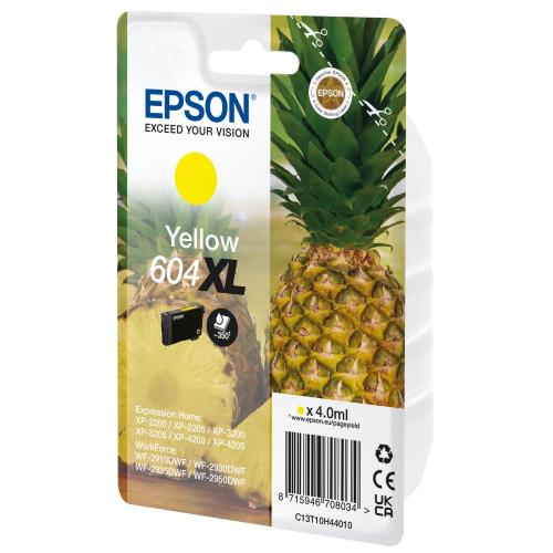 EPSON 604XL CARTUCCIA INK GIALLO 4 ML BLISTER CON ALLARME PER Expression Home XP-4200; Home Cinema 3200; Stylus Photo 2200