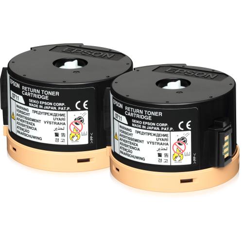 EPSON C13S050711 PACK 2xTONER NERO PER AL-M200/DN/DW/AL-MX200/DNF/DW/DWF TOT 5.000 PAG