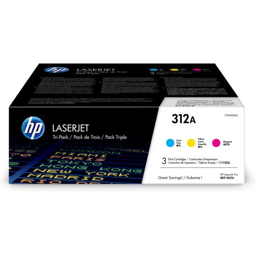 HP 312A PACK TONER CIANO + GIALLO + MAGENTA PER STAMPANTI LASER HP