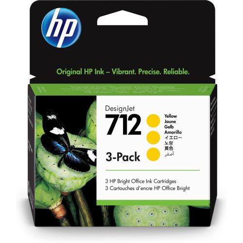HP 712 CARTUCCIA INK-JET CONFEZIONE DA 3 GIALLO 29 ML