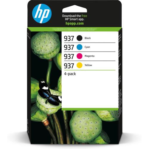 HP 937 MULTIPACK CONFEZIONE 4 CARTUCCE NERO CIANO MAGENTA GIALLO
