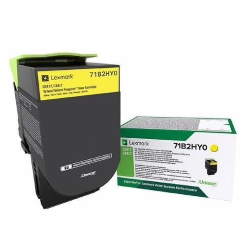 LEXMARK 71B2HY0 TONER GIALLO 3.500 PAGINE CS/CX417/517
