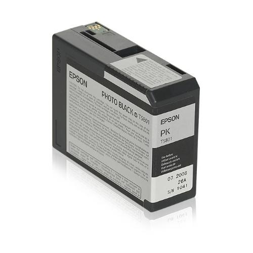 EPSON T5801 TANICA NERO FOTOGRAFICO PER STYLUS PRO 3800/GRAPHICS/RATEMIRATE/3 ANNI ON-SITE GARANZIA ITALIA (C13T580100)