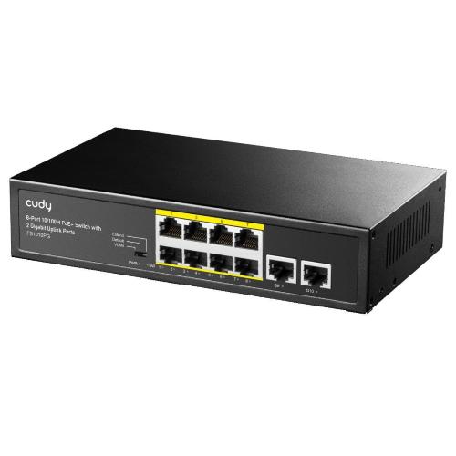 Switch PoE+ 10/100M 8 Porte con 2 Porte Uplink, FS1010PG