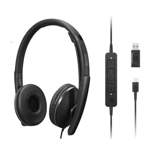 LENOVO GEN 2 CUFFIE CON MICROFONO STEREO OVER EAR CABLATO USB-C CANCELLAZIONE DEL RUMORE ANC ATTIVO CERTIFICATO ZOOM