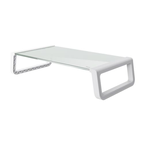 MONTA GLASS MONITOR STAND WHT