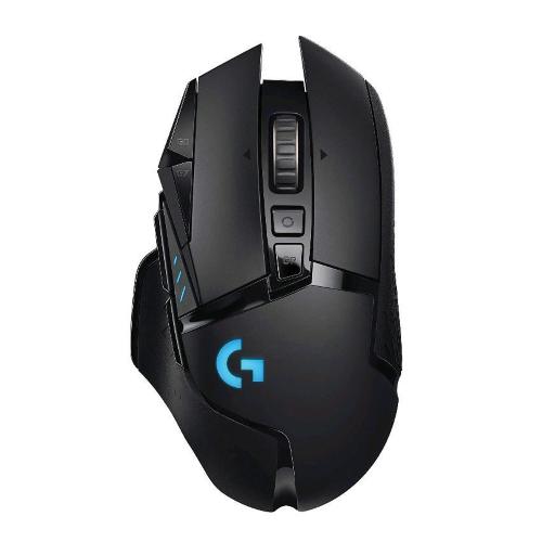 LOGITECH G502 MOUSE GAMING WIRELESS LIGHTSPEED SENSORE HERO 25K 25600 DPI RGB DESIGN LEGGERO 11 PULSANTI PROGRAMMABILI BATTERIA LUNGA DURATA MEMORIA INTEGRATA COMPATIBILE PC/MAC/LAPTOPS