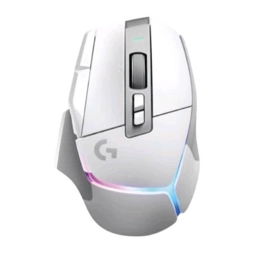 LOGITECH G502 X PLUS MOUSE GAMING WIRELESS OTTICO MANO DESTRA SENSORE HERO 25.600 DPI 13 TASTI CAVO RICARICA USB ILLUMINAZIONE RGB WHITE